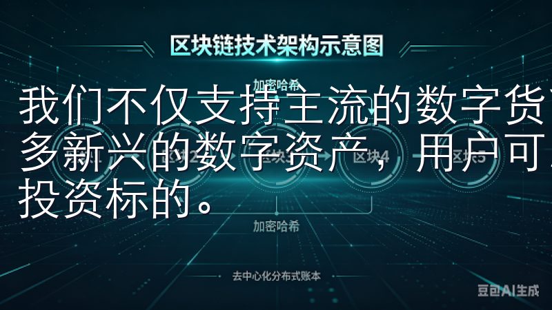 我们不仅支持主流的数字货币如比特币、以太坊等，还覆盖了众多新兴的数字资产，用户可以在我们的平台上找到自己感兴趣的投资标的。